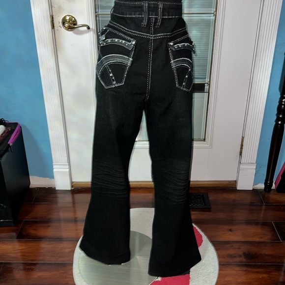Vintage Cato Jeans with Swarovski style diamonds on pockets. - Picture 2 of 10